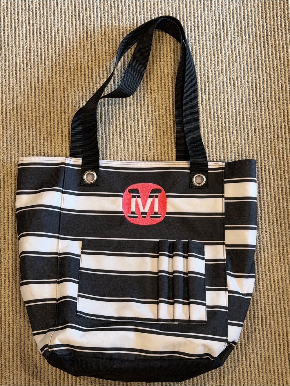 Tall Organizing tote by 31 minograohed with M